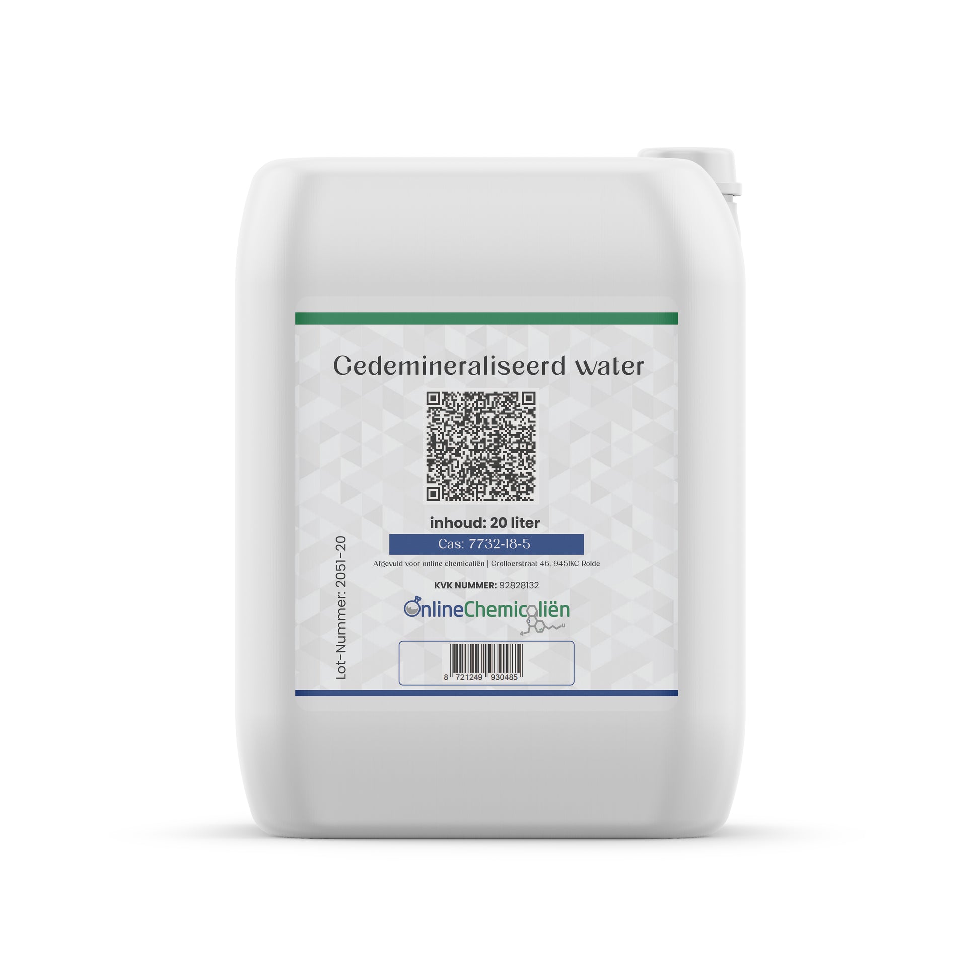 Gedemineraliseerd water kopen - Demi Water 20 L - Online Chemicaliën