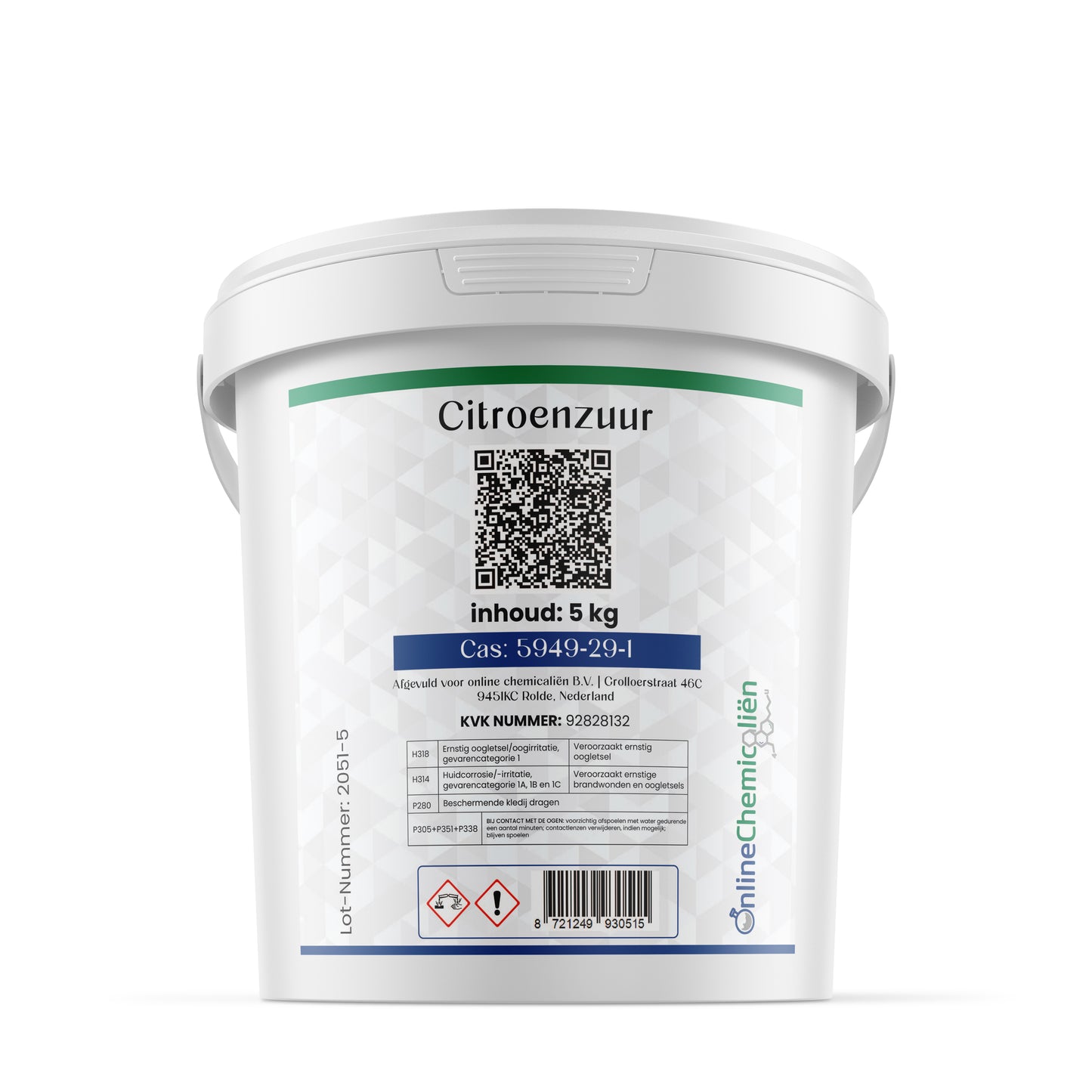 Citroenzuur kopen poeder 5 kg online chemicaliën citric acid