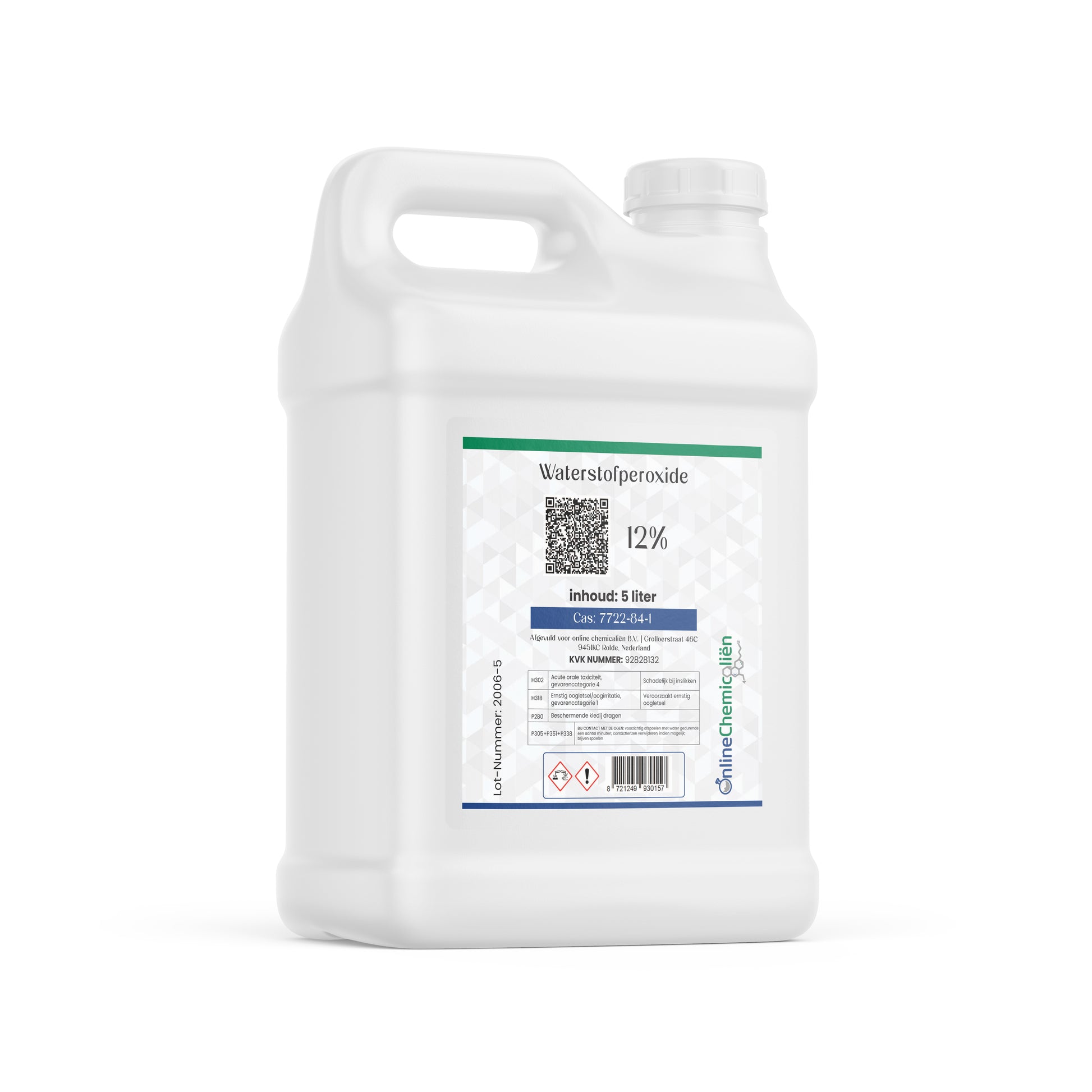 Waterstofperoxide kopen hydrogen peroxide h2o2 zuurstofwater 12% 5 L - Online Chemicaliën